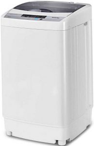 Giantex Full-Automatic Washing Machine Portable Compact 1.6 Cu.ft Laundry Washer Spin with Drain Pump
